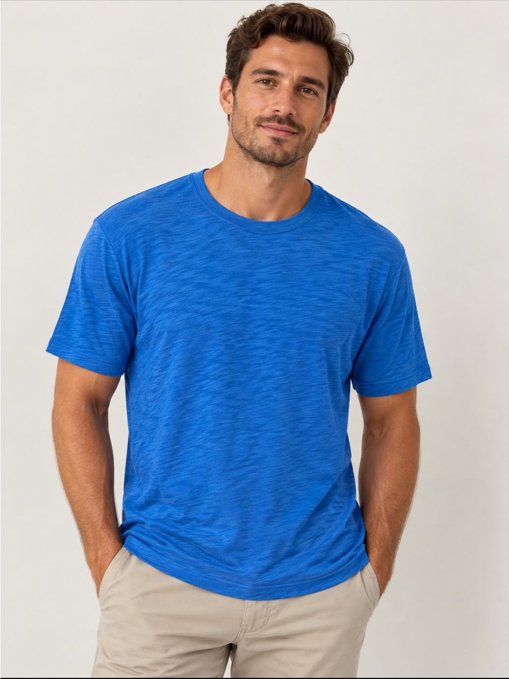 ATM Burnout Crewneck Tee Agean Blue